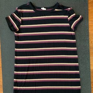 T-shirt dress, stripped